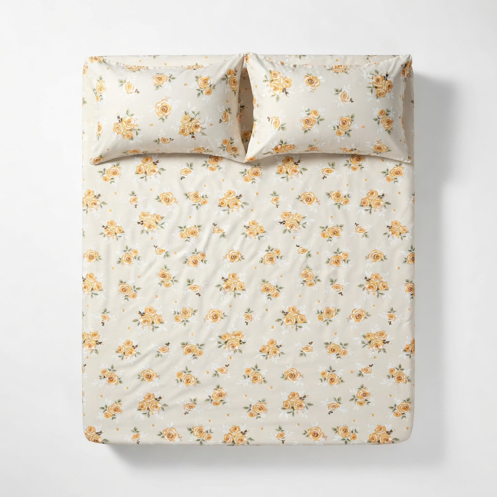 Drap Housse Fleuri Polyester - Douceur et Confort Absolu