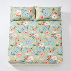 Drap Housse Fleuri Polyester - Douceur Luxueuse pour Matelas