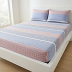 Drap Housse Coton - Rayé Confort et Douceur Naturelle