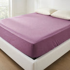 Drap Housse Rose Uni Coton Polyester Confort Luxe