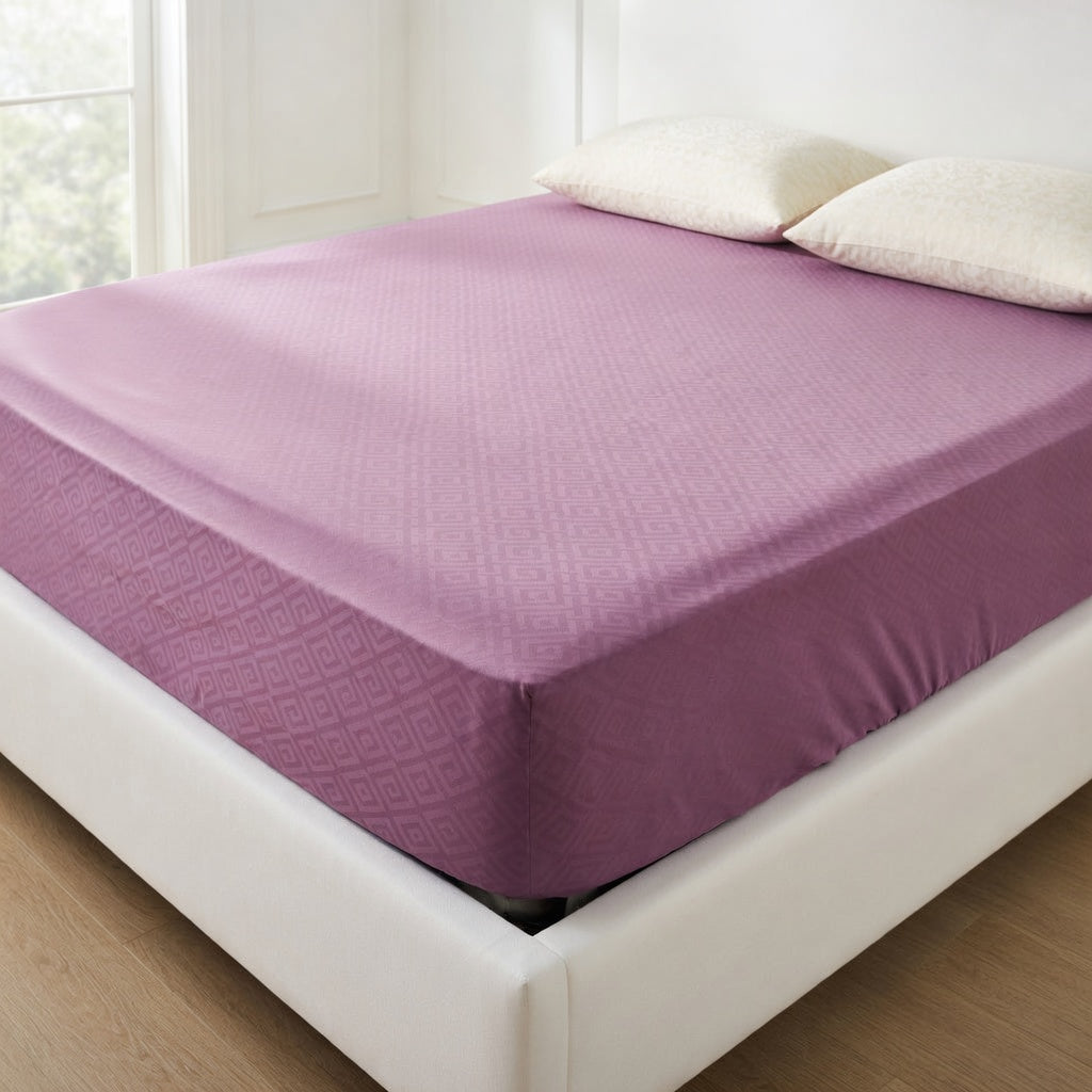 Drap Housse Rose Uni Coton Polyester Confort Luxe
