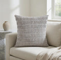 Housse de Coussin Velours Côtelé Douceur Grise