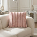 Housse de Coussin Tricotée Polyester Rose