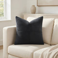 Housse de Coussin Rayée en Coton Corduroy