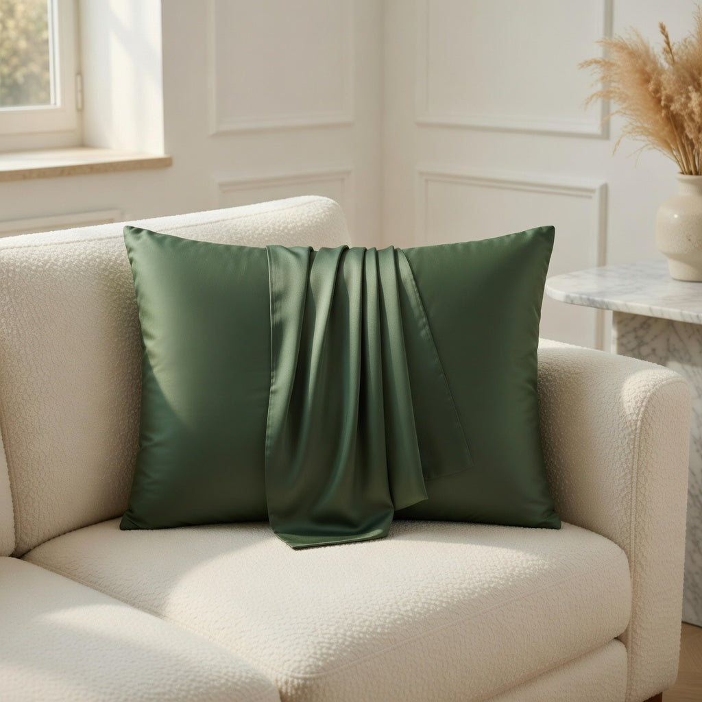 Housse de Coussin Soie Mulberry 100% Naturelle - Confort Luxueux