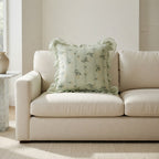 Housse de Coussin Fleuri en Coton Élégant