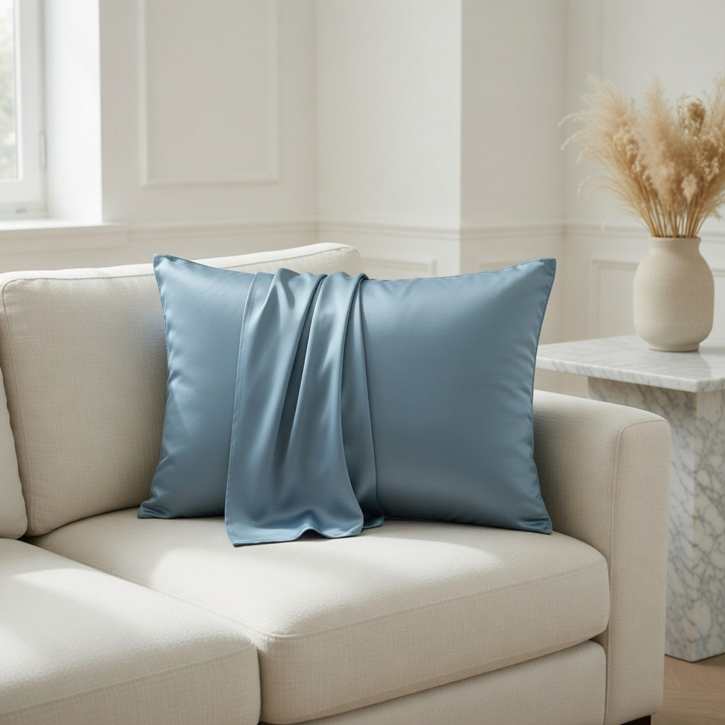 Housse de Coussin Soie Mûrier 100% Naturelle