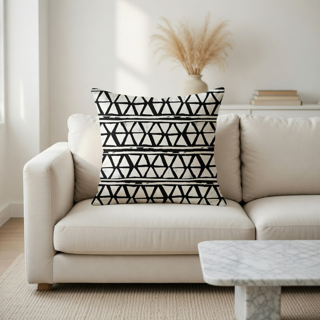 Housse de Coussin Ethnique Polyester Imprimé Premium