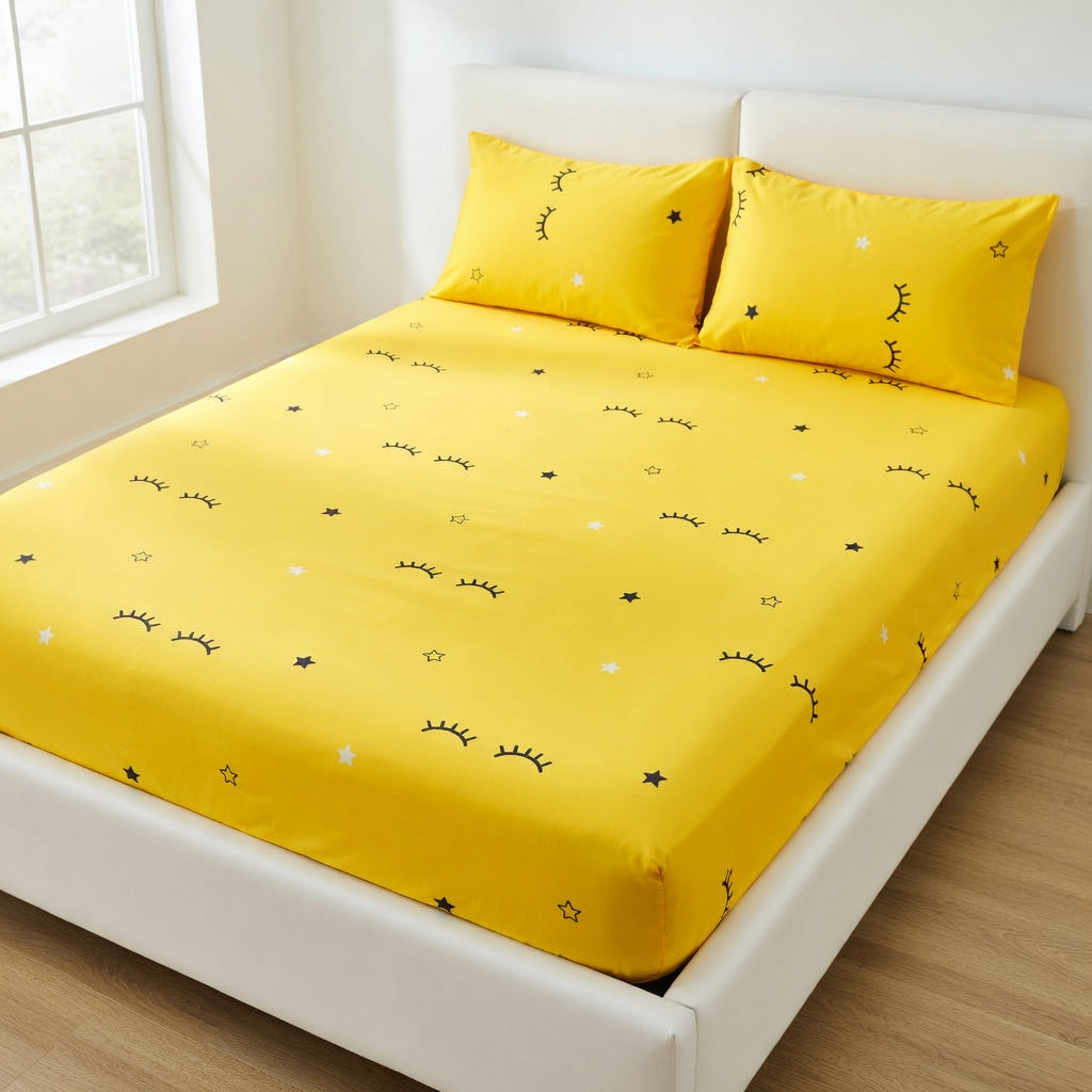 Drap Housse Jaune Confort Premium