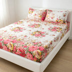 Drap Housse Fleuri Polyester Confort Absolu