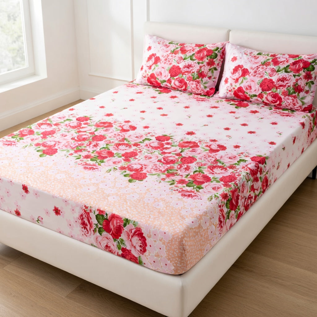 Drap Housse Fleuri Polyester pour Confort Raffiné
