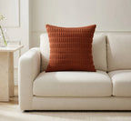 Housse de Coussin Corduroy Terracotta Douce et Chic