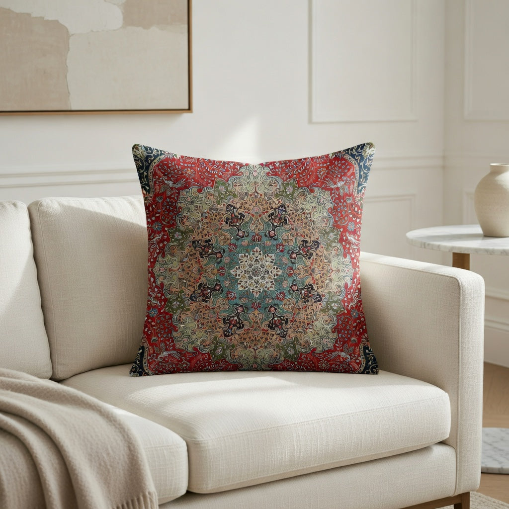 Housse de Coussin Bohème en Plush Velouté pour Intérieurs Chaleureux