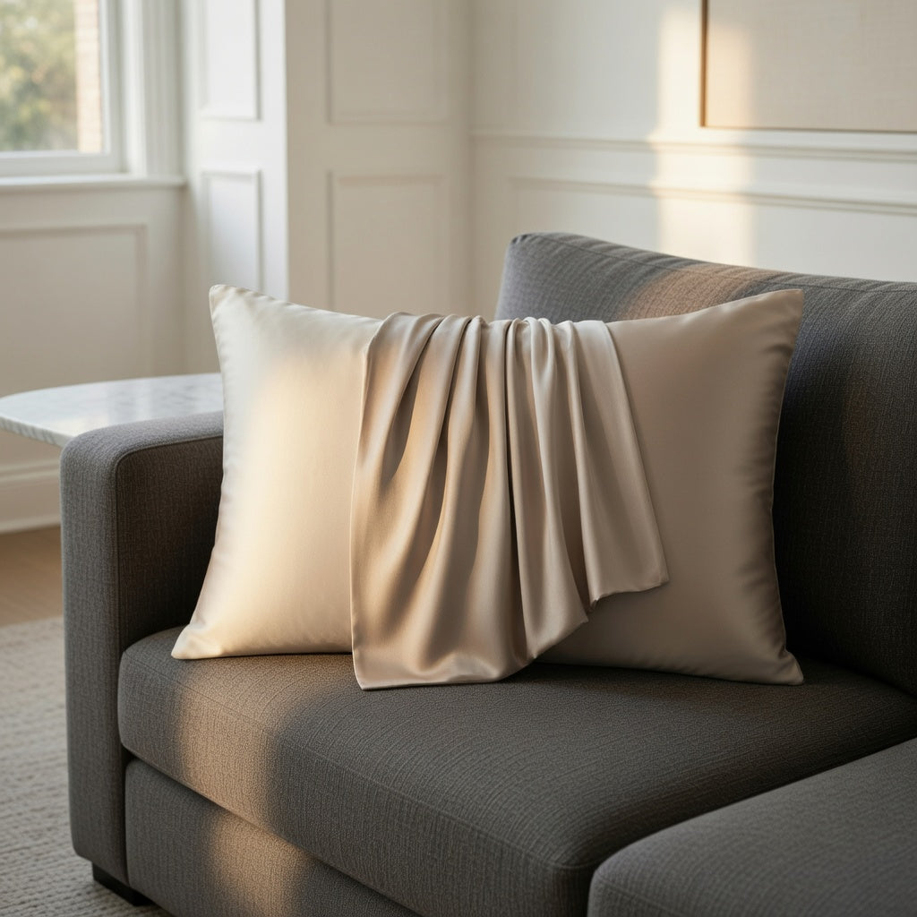 Housse de Coussin Soie Mulberry 100% Naturelle Douceur Absolue