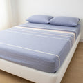 Drap Housse Coton Rayé pour Sommeil Doux et Luxueux