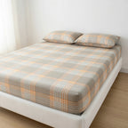 Drap Housse Coton Rayé Confort Premium pour Lit
