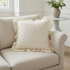 Housse de Coussin Fleuri en Coton Doux et Respirant