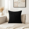 Housse de Coussin Rayée Coton Velours pour Canapé Élégant