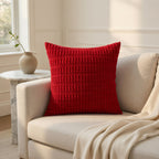 Housse de Coussin Velours Côtelé Boho Confort