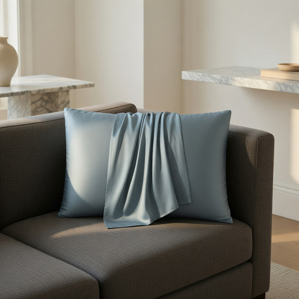 Housse de Coussin Soie Mûrier 100% Naturelle