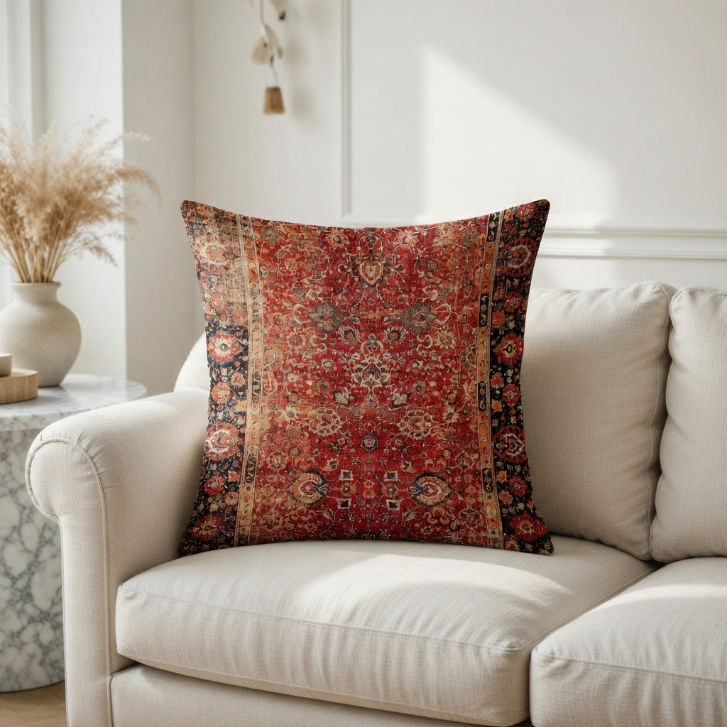 Housse de Coussin Bohème en Peluche Douce