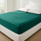Drap Housse Vert Coton Polyester Confort Premium