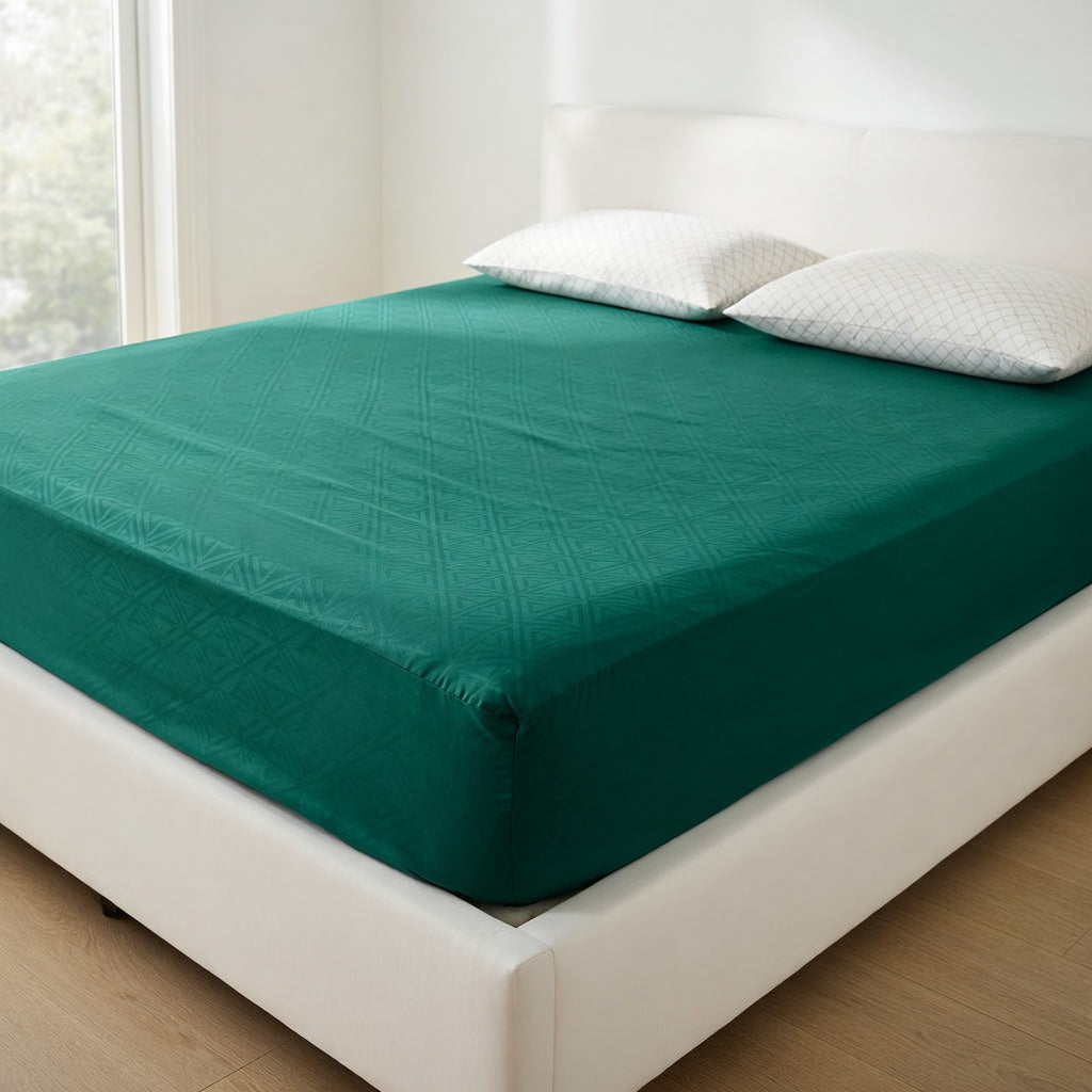 Drap Housse Vert Coton Polyester Confort Premium
