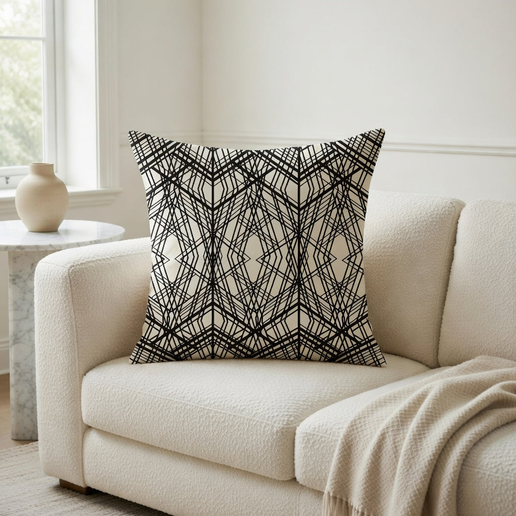 Housse de Coussin Ethnique Polyester pour Déco Chaleureuse