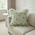 Housse de Coussin Fleuri en Coton Élégant