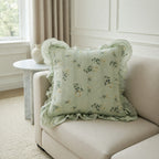 Housse de Coussin Fleuri en Coton Élégant