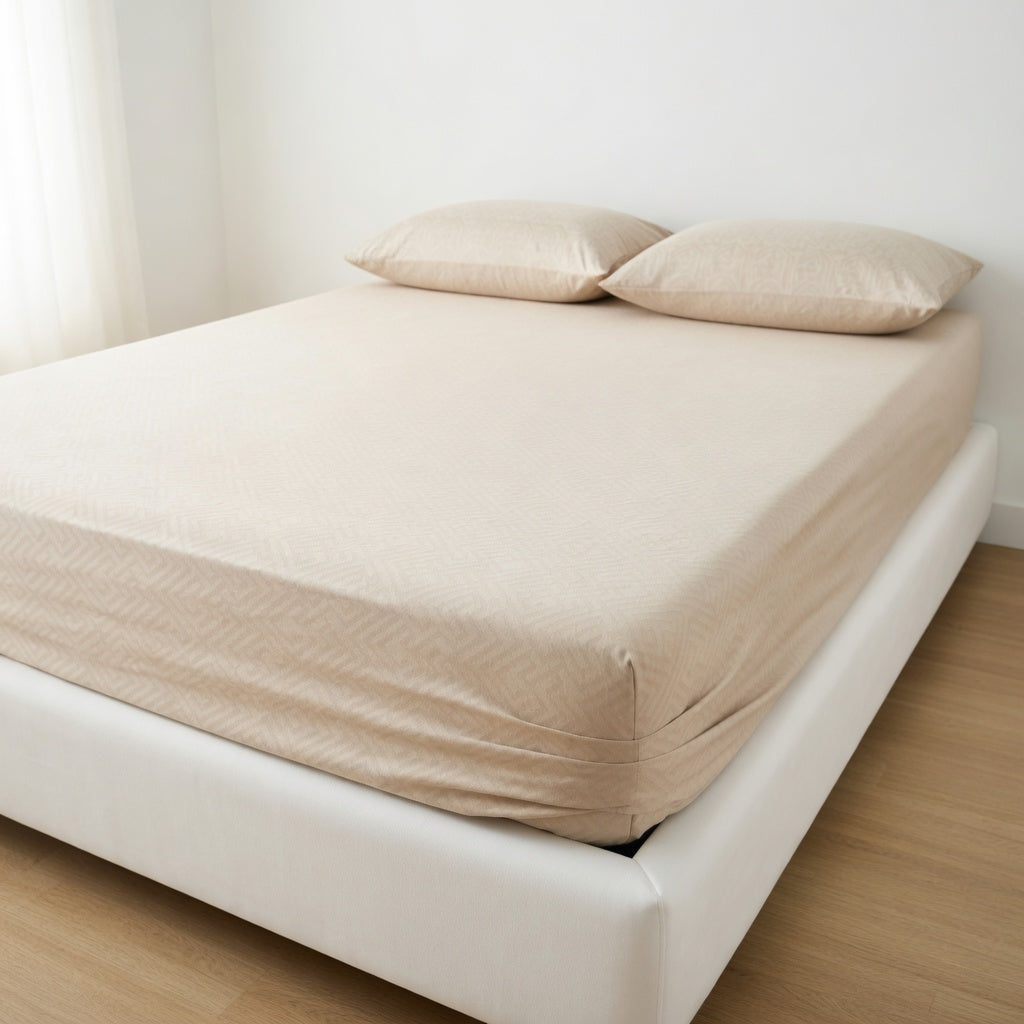 Drap Housse Coton - Rayures Imprimées Luxe Quotidien