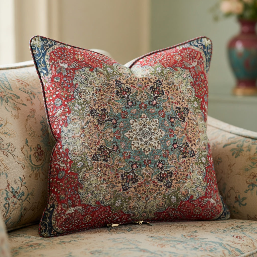 Housse de Coussin Bohème en Plush Velouté pour Intérieurs Chaleureux