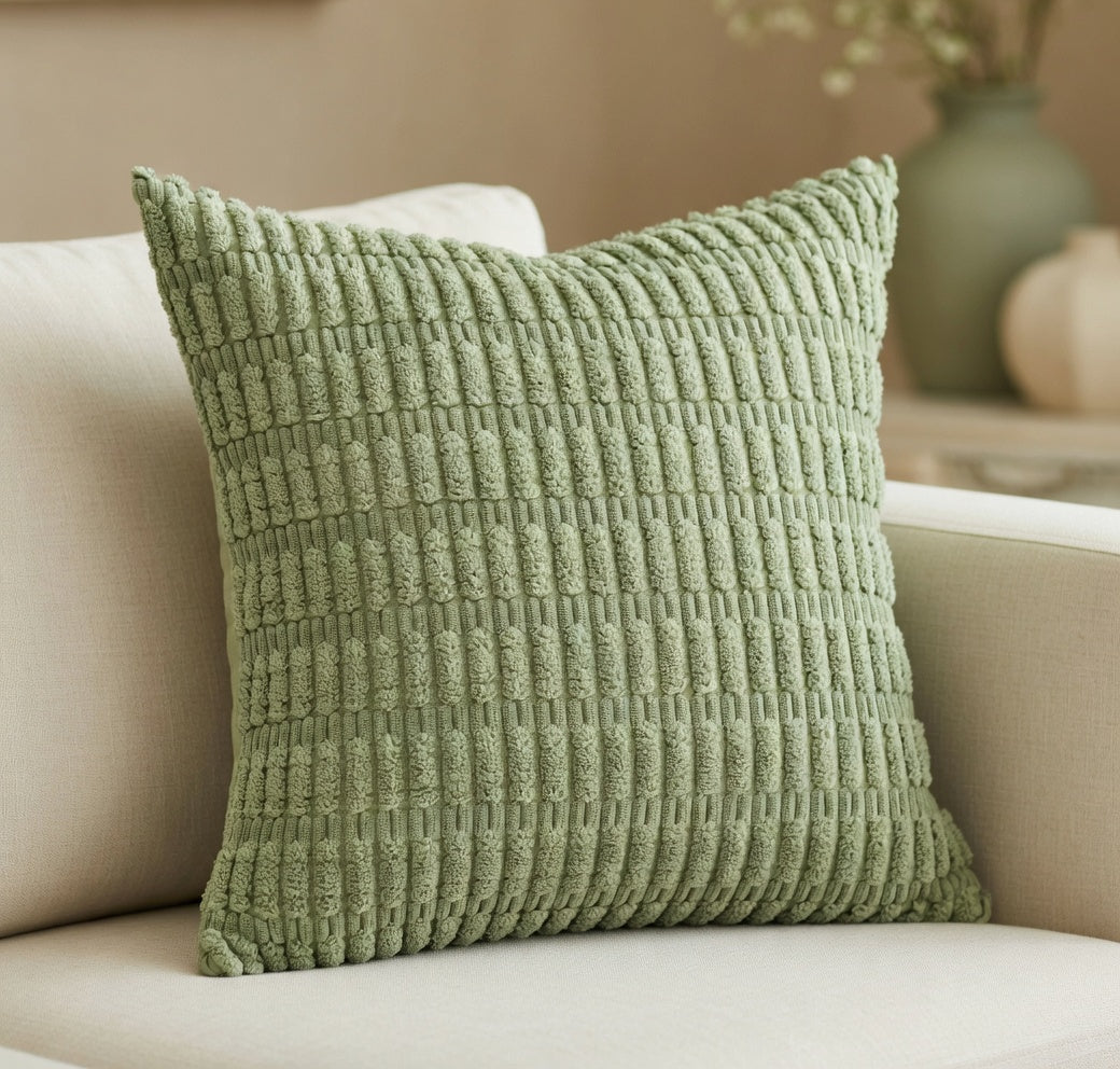Housse de Coussin Velours Côtelé Boho Chic