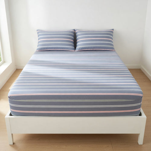 Drap Housse Coton Rayé Confort Absolu