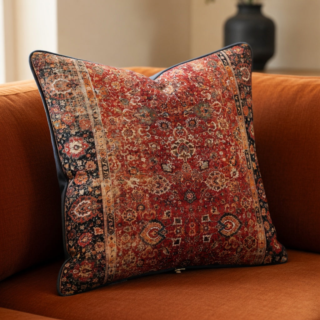 Housse de Coussin Bohème en Peluche Douce