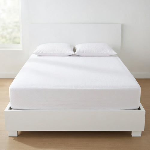 Drap Housse Coton Polyester Blanc Confort Absolu