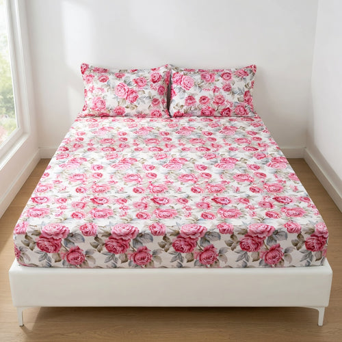 Drap Housse Fleuri Polyester Confort Élégant