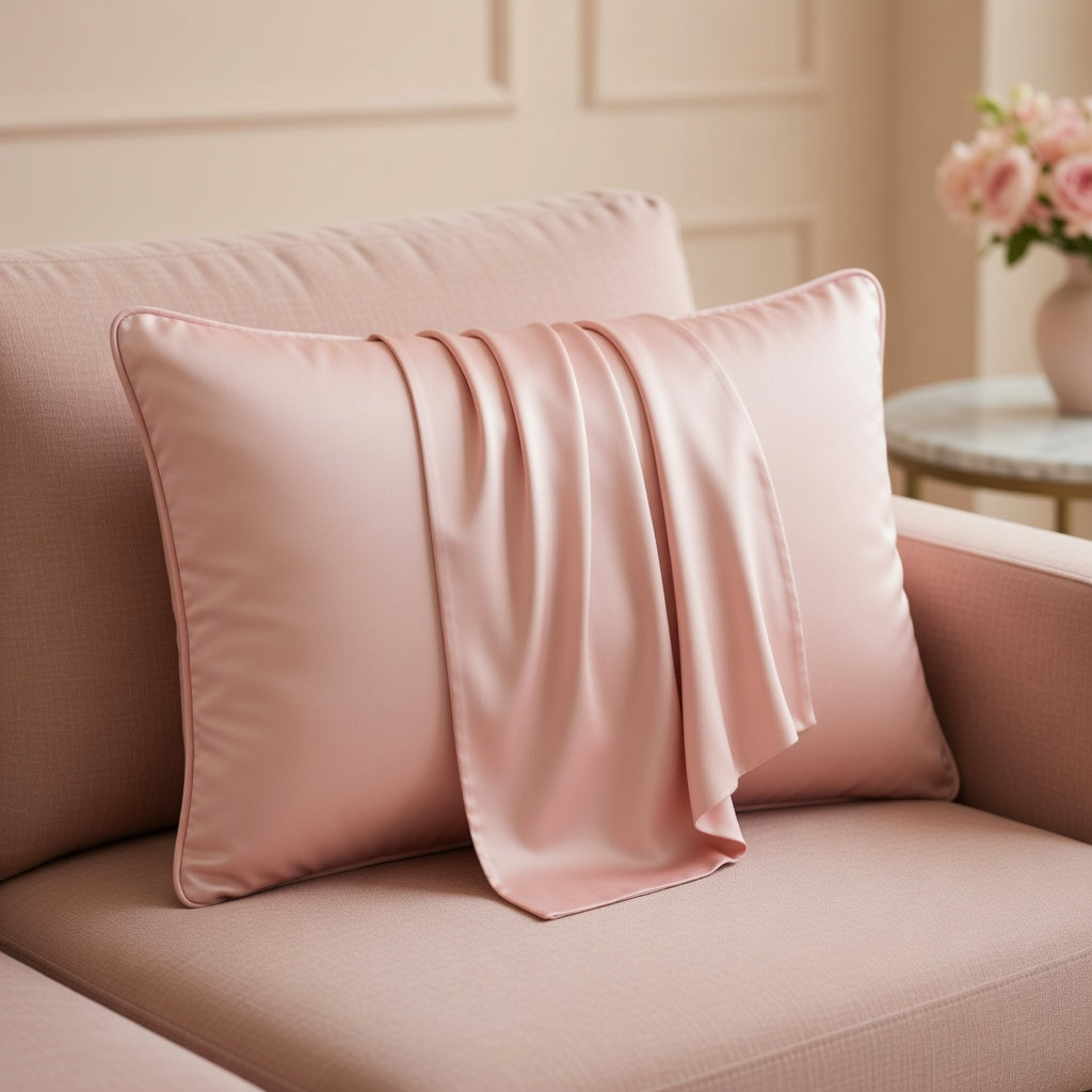 Housse de coussin en soie de mûrier 100% naturelle pour sommeil raffiné