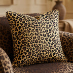 Housse de Coussin Léopard Polyester pour un Intérieur Raffiné