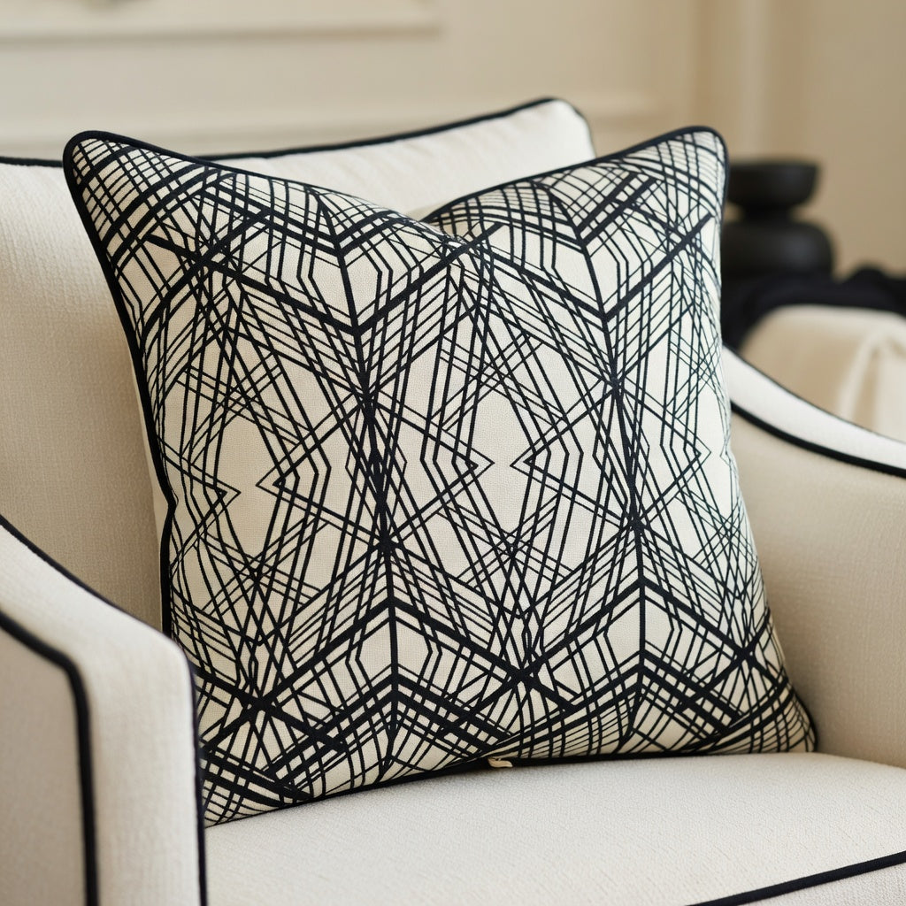 Housse de Coussin Ethnique Polyester pour Déco Chaleureuse