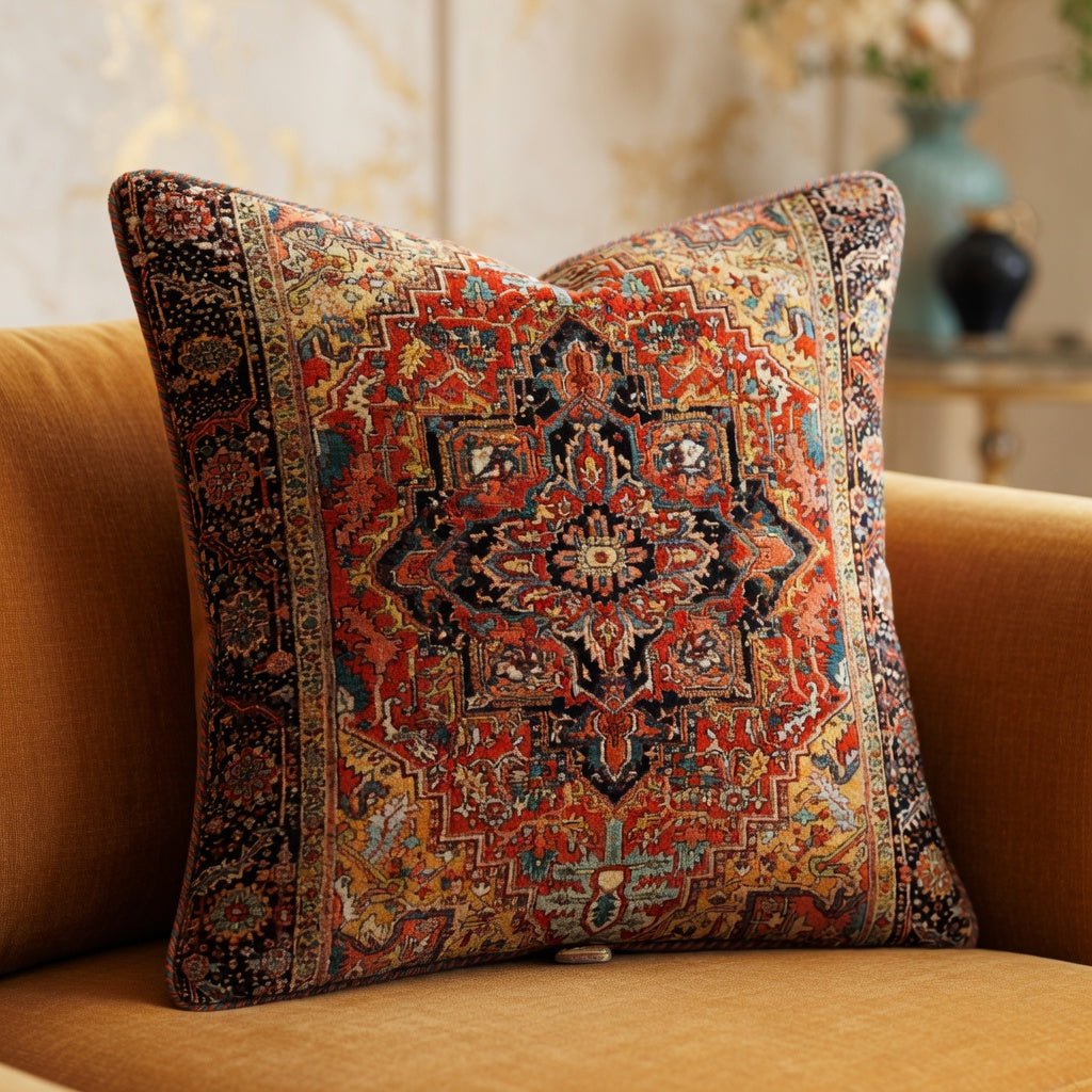 Housse de Coussin Bohème Velours Doux