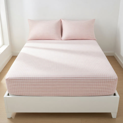 Drap Housse Coton - Rayé Confort et Douceur Absolue