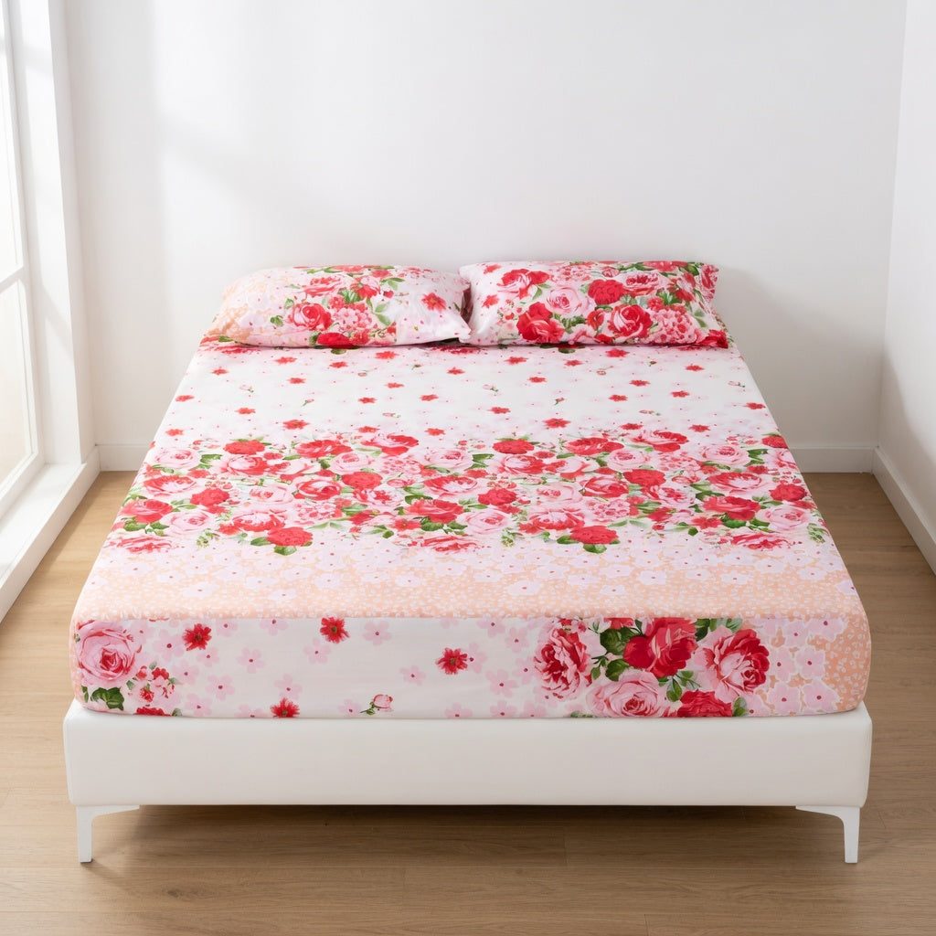 Drap Housse Fleuri Polyester pour Confort Raffiné