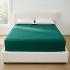 Drap Housse Vert Coton Polyester Confort Premium