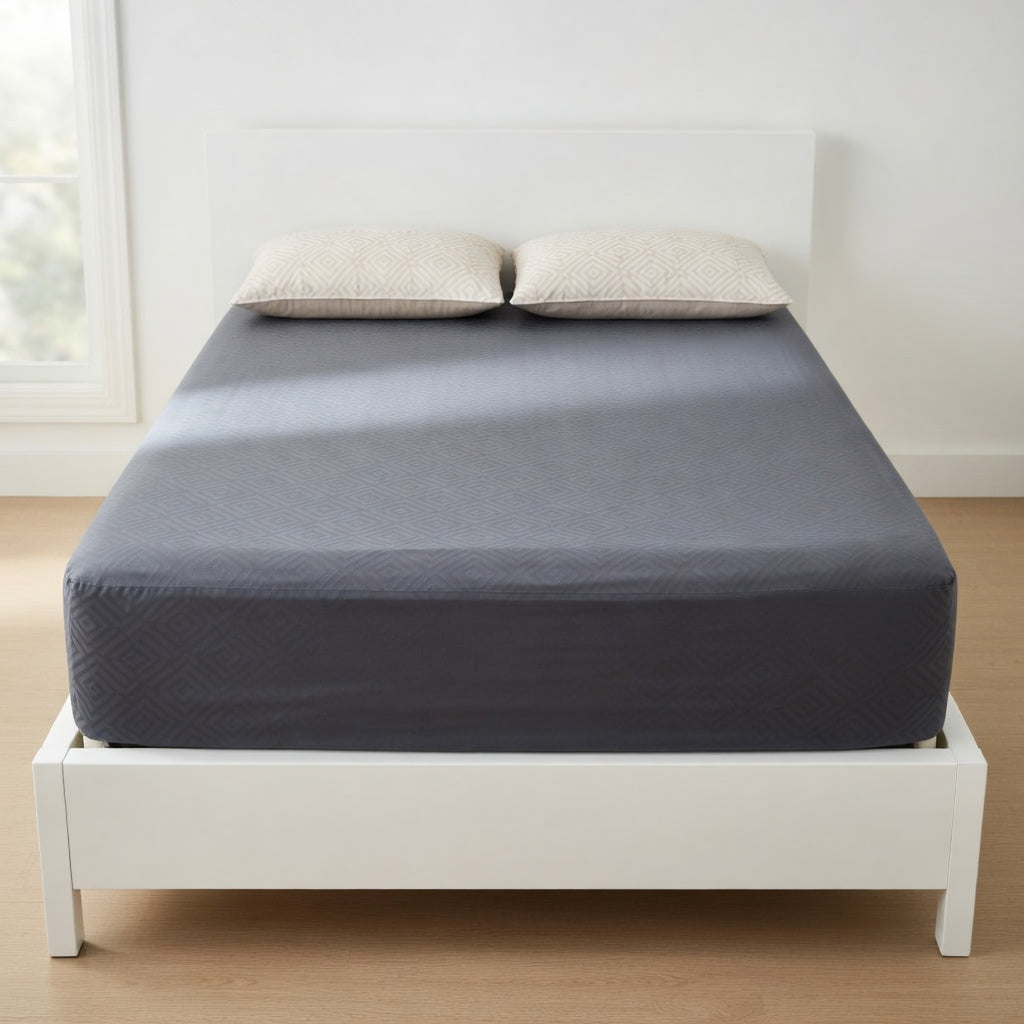 Drap Housse Noir Coton Polyester Confort Luxueux