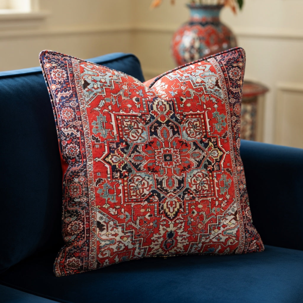Housse de Coussin Bohème en Plush Doux