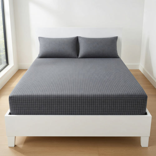 Drap Housse Coton - Rayures Imprimées Confort Absolu