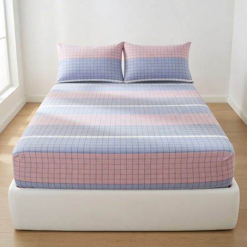 Drap Housse Coton - Rayé Confort et Douceur Naturelle