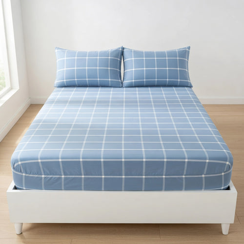Drap Housse Coton - Imprimé Rayé Confort Absolu