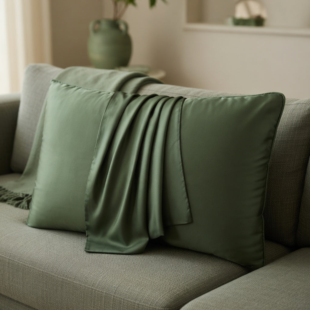 Housse de Coussin Soie Mulberry 100% Naturelle - Confort Luxueux
